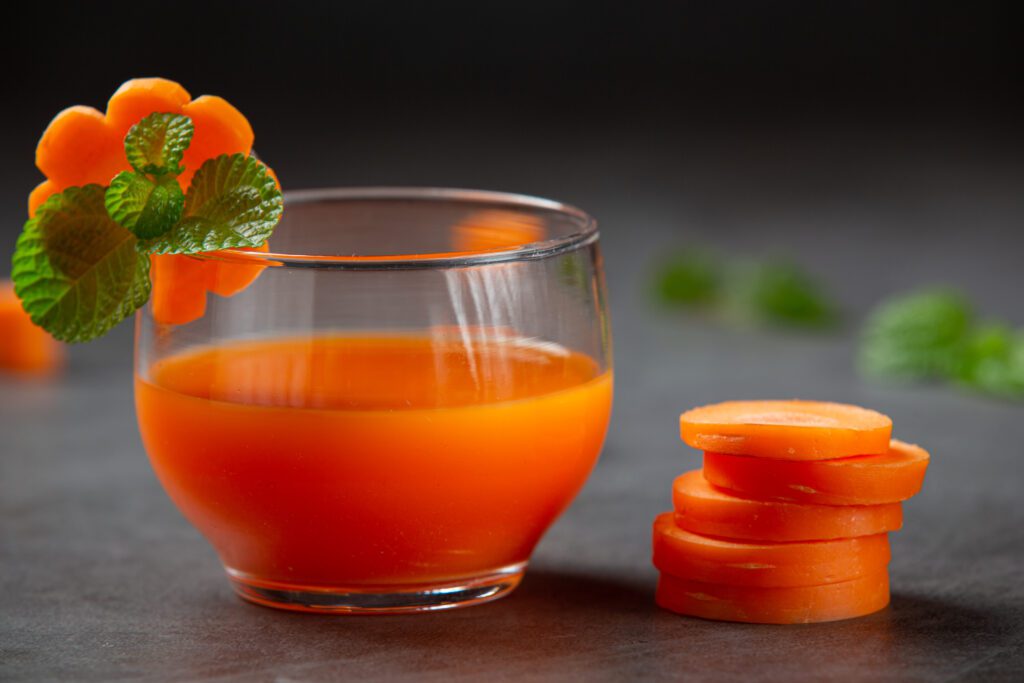 healthy drink fresh carrot juice